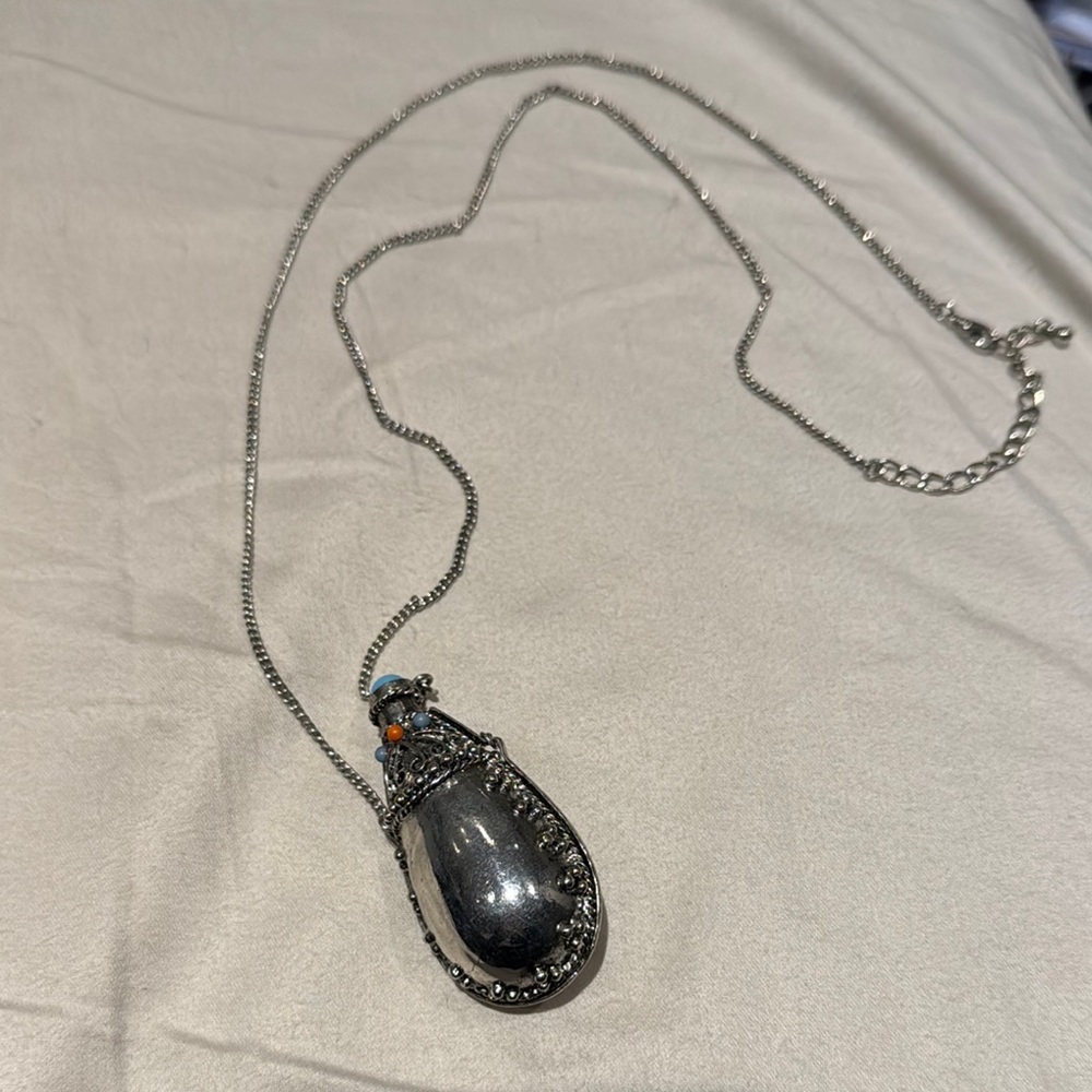 Bohemian Silver Pendant Necklace